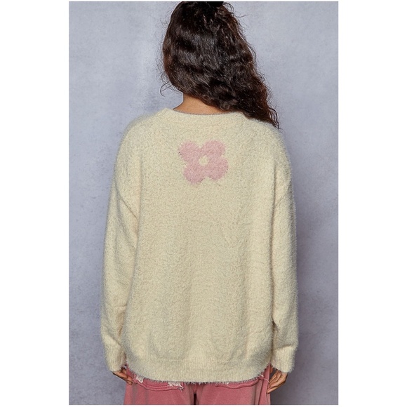 POL Cream Dream Grow Blossom Graphic Sweater Top - Picture 4 of 4
